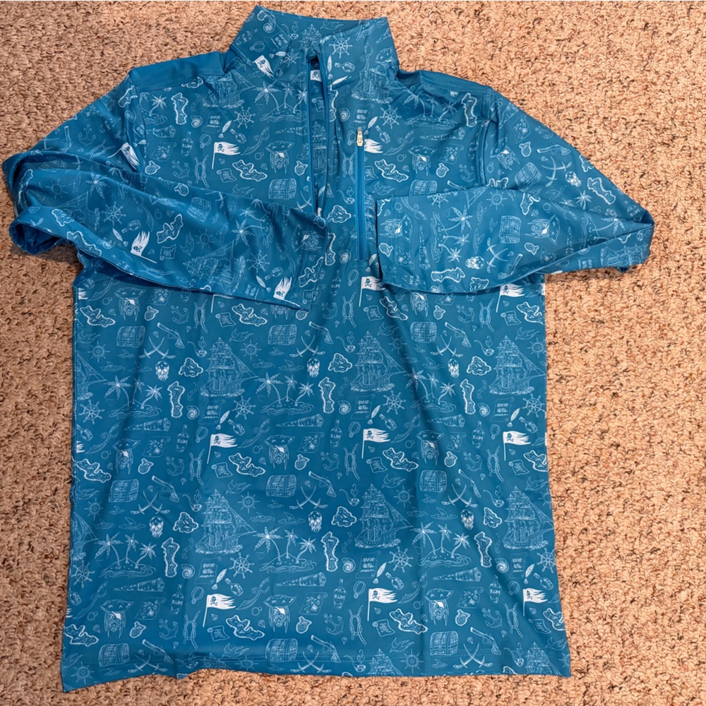 NWOT Tropical Bros Sarau's Shipwreck Quarter Zip